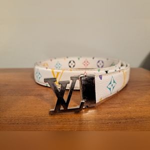 LV Initial Monogram Y2K Multi Color Belt